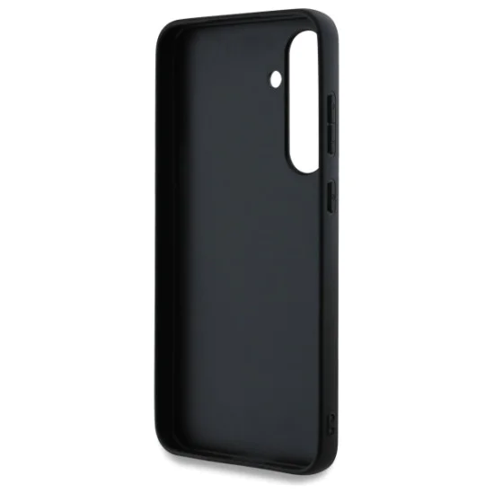 Калъф за Samsung Galaxy S24 FE - Karl Lagerfeld - Hardcase Leather (KLHCS24FEPGKLKCPK) - Monogram Karl&Chaoupette Head Pin