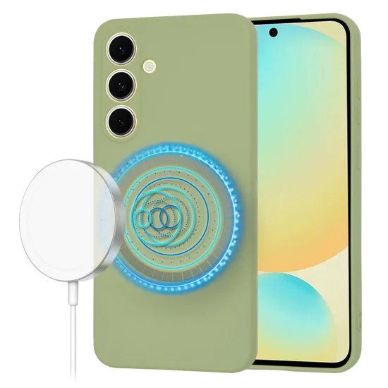 Калъф за Samsung Galaxy S24 FE - SoftFlex MagSafe - Matcha