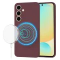 Калъф за Samsung Galaxy S24 FE - SoftFlex MagSafe - Plum Red