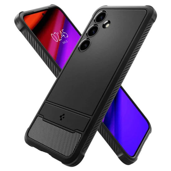 Калъф за Samsung Galaxy S24 FE - Spigen - Rugged Armor - Matte Black
