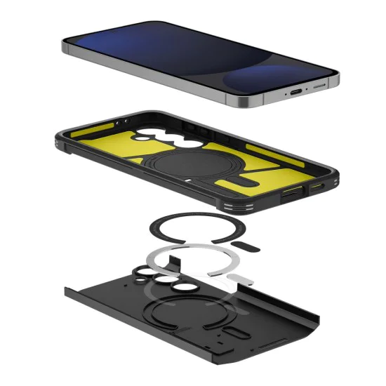 Калъф за Samsung Galaxy S24 FE - Spigen - Tough Armor MagSafe - Черен