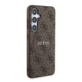 Калъф за Samsung Galaxy S24 - Guess 4G Collection Leather MagSafe (GUHMS24SG4GFRW) - Кафяв