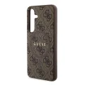 Калъф за Samsung Galaxy S24 - Guess 4G Collection Leather MagSafe (GUHMS24SG4GFRW) - Кафяв