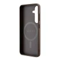 Калъф за Samsung Galaxy S24 - Guess 4G Collection Leather MagSafe (GUHMS24SG4GFRW) - Кафяв