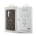 Калъф за Samsung Galaxy S24 - Guess 4G Collection Leather MagSafe (GUHMS24SG4GFRW) - Кафяв