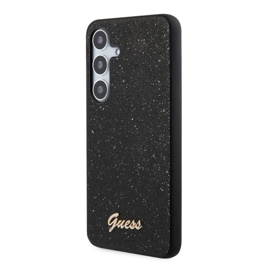 Калъф за Samsung Galaxy S24 - Guess Glitter Script (GUHCS24SHGGSHSHK) - Черен