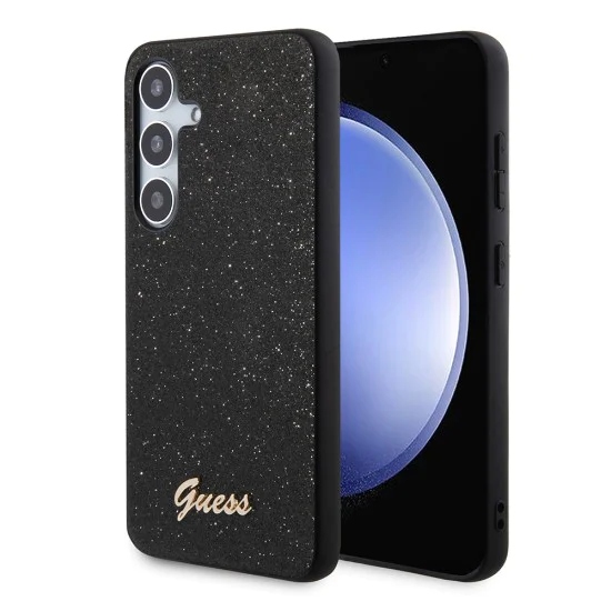 Калъф за Samsung Galaxy S24 - Guess Glitter Script (GUHCS24SHGGSHSHK) - Черен