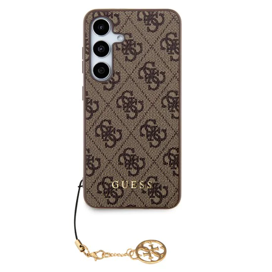 Калъф за Samsung Galaxy S24 - Guess Hardcase 4G Charms Collection (GUHCS24SGF4GBR) - Кафяв