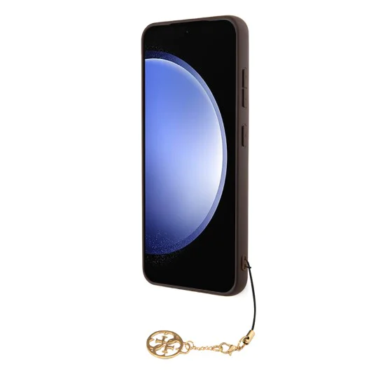 Калъф за Samsung Galaxy S24 - Guess Hardcase 4G Charms Collection (GUHCS24SGF4GBR) - Кафяв