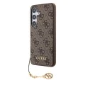 Калъф за Samsung Galaxy S24 - Guess Hardcase 4G Charms Collection (GUHCS24SGF4GBR) - Кафяв