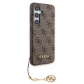 Калъф за Samsung Galaxy S24 - Guess Hardcase 4G Charms Collection (GUHCS24SGF4GBR) - Кафяв