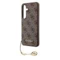 Калъф за Samsung Galaxy S24 - Guess Hardcase 4G Charms Collection (GUHCS24SGF4GBR) - Кафяв