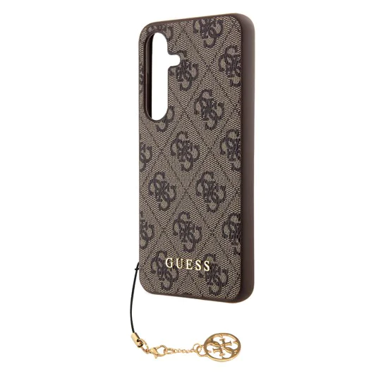 Калъф за Samsung Galaxy S24 - Guess Hardcase 4G Charms Collection (GUHCS24SGF4GBR) - Кафяв