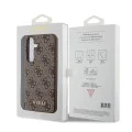 Калъф за Samsung Galaxy S24 - Guess Hardcase 4G Charms Collection (GUHCS24SGF4GBR) - Кафяв