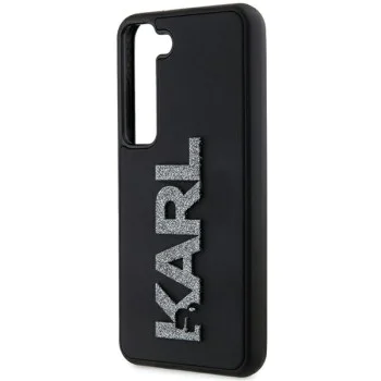 Калъф за Samsung Galaxy S24 - Karl Lagerfeld 3D Design (KLHCHCS24S3DMBKCKCK) - Гумено блестящо лого