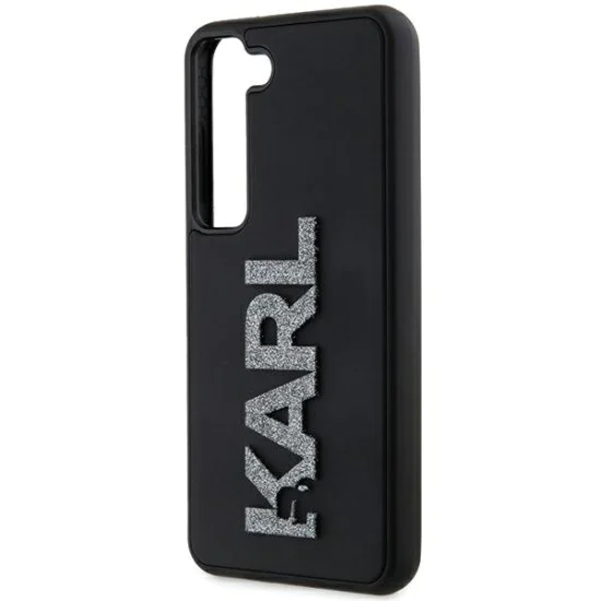 Калъф за Samsung Galaxy S24 - Karl Lagerfeld 3D Design (KLHCHCS24S3DMBKCKCK) - Гумено блестящо лого