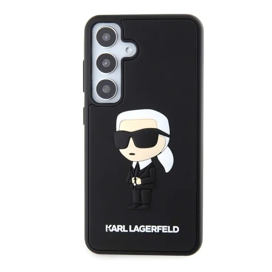 Калъф за Samsung Galaxy S24 - Karl Lagerfeld 3D Design (KLHCHCS24S3DRKINK) - Гумена Иконик