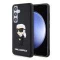 Калъф за Samsung Galaxy S24 - Karl Lagerfeld 3D Design (KLHCHCS24S3DRKINK) - Гумена Иконик