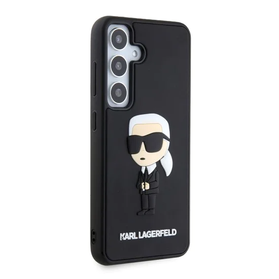 Калъф за Samsung Galaxy S24 - Karl Lagerfeld 3D Design (KLHCHCS24S3DRKINK) - Гумена Иконик
