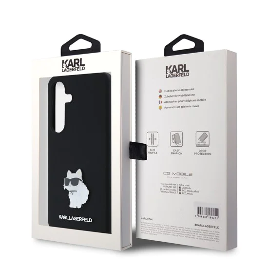 Калъф за Samsung Galaxy S24 - Karl Lagerfeld Silicone (KLHCHCS24SSMHCCHCNPK) - Choupette
