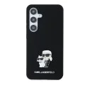Калъф за Samsung Galaxy S24 - Karl Lagerfeld Silicone (KLHCHCS24SSMHMHKCNPK) - Karl&Choupette Metal Pin