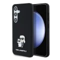 Калъф за Samsung Galaxy S24 - Karl Lagerfeld Silicone (KLHCHCS24SSMHMHKCNPK) - Karl&Choupette Metal Pin