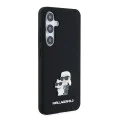 Калъф за Samsung Galaxy S24 - Karl Lagerfeld Silicone (KLHCHCS24SSMHMHKCNPK) - Karl&Choupette Metal Pin