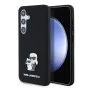 Калъф за Samsung Galaxy S24 - Karl Lagerfeld Silicone (KLHCHCS24SSMHMHKCNPK) - Karl&Choupette Metal Pin