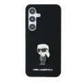 Калъф за Samsung Galaxy S24 - Karl Lagerfeld Silicone (KLHCHCS24SSMHMHKKNPK) - Ikonik Metal Pin