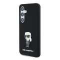 Калъф за Samsung Galaxy S24 - Karl Lagerfeld Silicone (KLHCHCS24SSMHMHKKNPK) - Ikonik Metal Pin