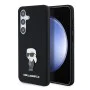 Калъф за Samsung Galaxy S24 - Karl Lagerfeld Silicone (KLHCHCS24SSMHMHKKNPK) - Ikonik Metal Pin