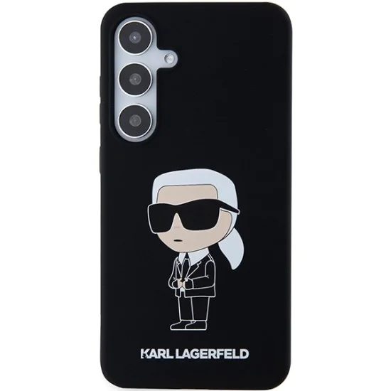 Калъф за Samsung Galaxy S24 - Karl Lagerfeld Silicone (KLHCHCS24SSNIKKBCK) - Ikonik