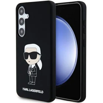 Калъф за Samsung Galaxy S24 - Karl Lagerfeld Silicone (KLHCHCS24SSNIKKBCK) - Ikonik