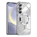 Калъф за Samsung Galaxy S24 - Луксозен Glitter MagSafe - Сребрист
