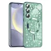 Калъф за Samsung Galaxy S24 - Луксозен Glitter MagSafe - Светло зелен