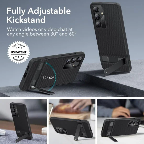 Калъф за Samsung Galaxy S24 Plus - ESR Air Shield Boost Kickstand - Черен