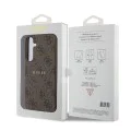 Калъф за Samsung Galaxy S24 Plus - Guess 4G Collection Leather MagSafe (GUHMS24MG4G4GFRW) - Кафяв