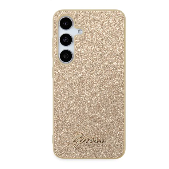 Калъф за Samsung Galaxy S24 Plus - Guess Glitter Script (GUHCS24MHGGGGSHD) - Златен
