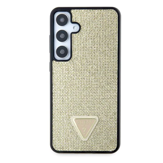 Калъф за Samsung Galaxy S24 Plus - Guess Rhinestone Triangle (GUHCS24MHDHDGPD) - златен