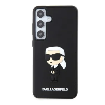 Калъф за Samsung Galaxy S24 Plus - Karl Lagerfeld 3D Design (KLHCHCS24M3DRKINK) - Гумена иконик