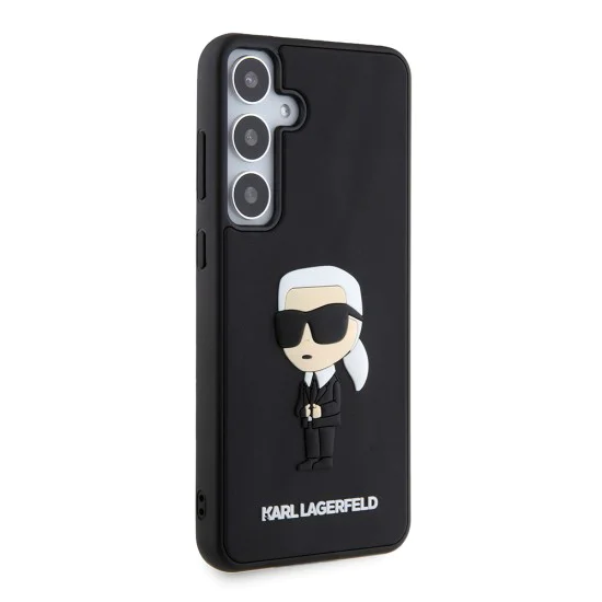 Калъф за Samsung Galaxy S24 Plus - Karl Lagerfeld 3D Design (KLHCHCS24M3DRKINK) - Гумена иконик