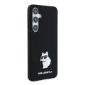 Калъф за Samsung Galaxy S24 Plus - Karl Lagerfeld Silicone (KLHCHCS24MSMHCCHCNPK) - Choupette Metal Pin