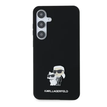Калъф за Samsung Galaxy S24 Plus - Karl Lagerfeld Silicone (KLHCHCS24MSMHMHKCNPK) - Karl&Choupette Metal Pin