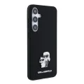 Калъф за Samsung Galaxy S24 Plus - Karl Lagerfeld Silicone (KLHCHCS24MSMHMHKCNPK) - Karl&Choupette Metal Pin