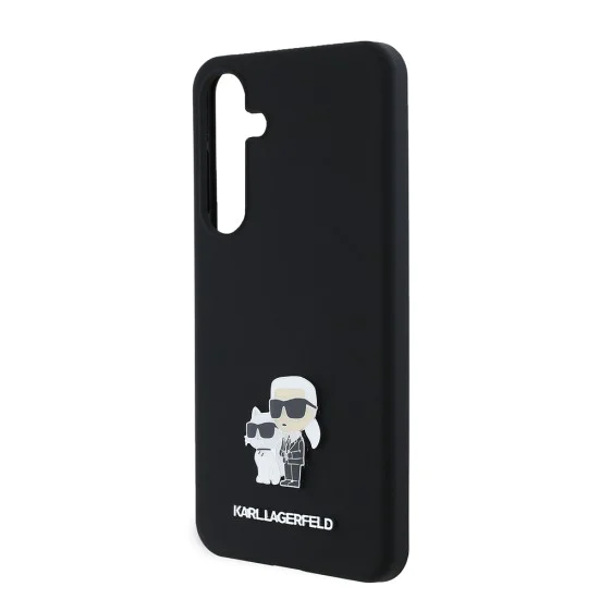 Калъф за Samsung Galaxy S24 Plus - Karl Lagerfeld Silicone (KLHCHCS24MSMHMHKCNPK) - Karl&Choupette Metal Pin