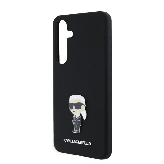 Калъф за Samsung Galaxy S24 Plus - Karl Lagerfeld Silicone (KLHCHCS24MSMHMHKKNPK) - Ikonik Metal Pin