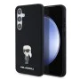 Калъф за Samsung Galaxy S24 Plus - Karl Lagerfeld Silicone (KLHCHCS24MSMHMHKKNPK) - Ikonik Metal Pin