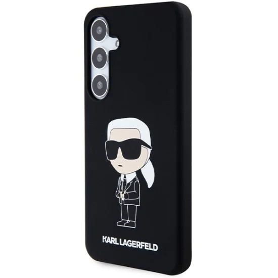 Калъф за Samsung Galaxy S24 Plus - Karl Lagerfeld Silicone (KLHCHCS24MSNIKKBCK) - Ikonik