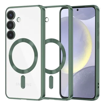 Калъф за Samsung Galaxy S24 Plus - Luxury Crystal MagSafe - Deep Green