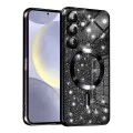 Калъф за Samsung Galaxy S24 Plus - Luxury Glitter MagSafe - Черен